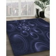 thumbnail image 3 of Ahgly Company Machine Washable Indoor Round Transitional Night Blue Area Rugs, 5' Round, 3 of 7