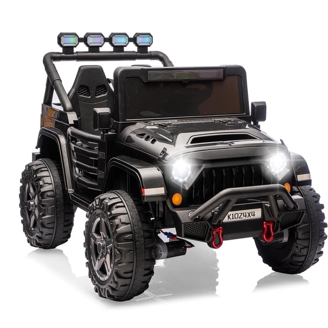 CazToi 24V 2 Seater 4x4 Kids Electric Ride On Car Remote Control 3 Speeds Bluetooth LED Lights Ages 3-8