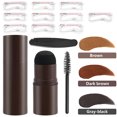 thumbnail image 1 of Muyoka Kit de plantillas para sellos de cejas, polvo de sombra de l铆nea de cabello 3 en 1 con 10 plantillas de cejas reutilizables para estampado profesional de cejas, relleno duradero, 1 of 7
