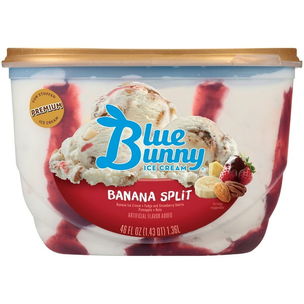 Blue Bunny Banana Split Premium Ice Cream 46 fl oz