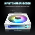 thumbnail image 4 of DARKROCK F120-3 in 1 120 mm Infinite Mirror Design Case Fans with PWM Control & ARGB Effect, Hydraulic Bearing for Low-Noise Operation - Suitable for Most PC Cooling Systems - White, 4 of 10