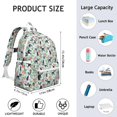 thumbnail image 6 of Boston Terriers and Flowers Backpack for School,Cute School Bag,Schoolbag with Adjustable Shoulder Straps & Padded Back,13.4"x11"x4.7", 6 of 6