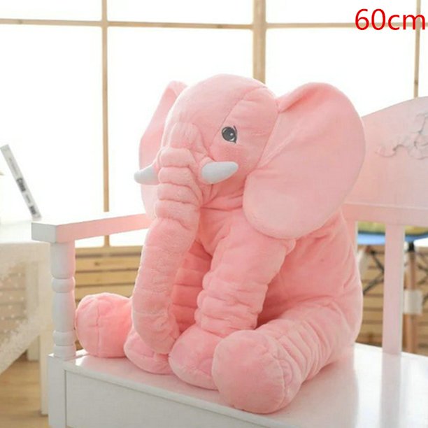 Babiqu 1PC 40/60cm Infant Soft Appease Elephant Playmate Calm Doll Baby Appease Toys Elephant Pillow Plush Toys Stuffed Dollpink40cm Deng Xun unisex