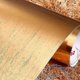 thumbnail image 1 of Self-adhesive, waterproof and removable vinyl wallpaper Gold 40cm x 1m, 1 of 5