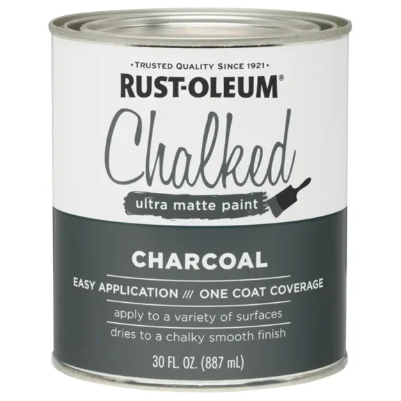 1 Qt Rust-Oleum Brands 285144 Charcoal Chalked Ultra Matte Paint