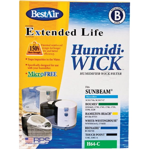RPS Products Extended Life Humidifier Wick Portable Fits Holmes4 — Residential Use, Standard Application