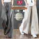 thumbnail image 5 of Pantalones holgados de lino y algodón de primavera y verano de estilo coreano, de pierna ancha y talle alto, rectos, de lino para mujer, 5 of 6