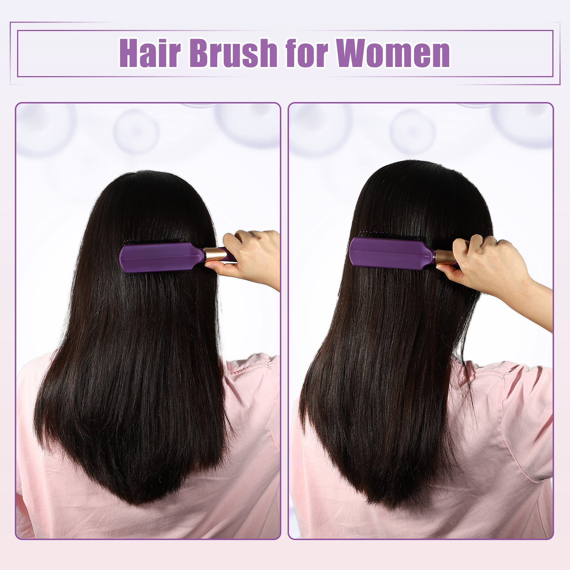 Unique Bargains Hair Brush Detangling Brush for Women Men for Curly Straight Hair Purple