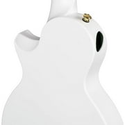 Enya Musical Tenor Ukulele 26 Inch Carbon Fiber Cutaway, White, 5.84 lb