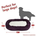 thumbnail image 2 of Majestic Pet Sherpa Villa Velvet Bagel Pet Bed for Dogs, Calming Dog Bed Washable, Large, Aubergine, 2 of 5
