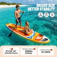 thumbnail image 6 of Quashley Inflatable Paddle Board 11' x 34" Wide All-Around SUP with Paddle, Pump, Backpack & Leash, 6 of 8