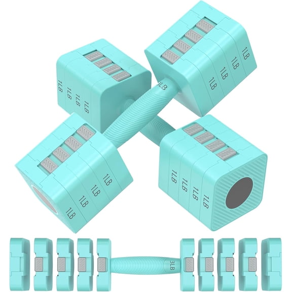 Adjustable Dumbbells Set of 2, 5-in-1 Adjustable Weight Dumbbells for Women/Men, 3lb/5lb/7lb/9lb/11lb Dumbbell Weights Set for Home Gym Workout
