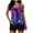 Z-Multicolor#4, variant on Tankini Swimsuits for Women Floral Print Two Piece Modest Bathing Suits for Women Tummy Control Vacation Beach Swimwear with Boyshorts Size S-XXL