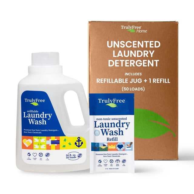 Detergente para lavar ropa Truly Free para pieles sensibles, 1 litro