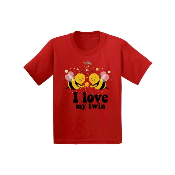 Awkward Styles Twin Toddler Shirt Twins Birthday Gifts Cute Bee Twins T shirts I Love My Twin Shirts for Girls I Love My Twin Shirts for Boys Themed Party Funny Gifts for Girl and Boy Twins