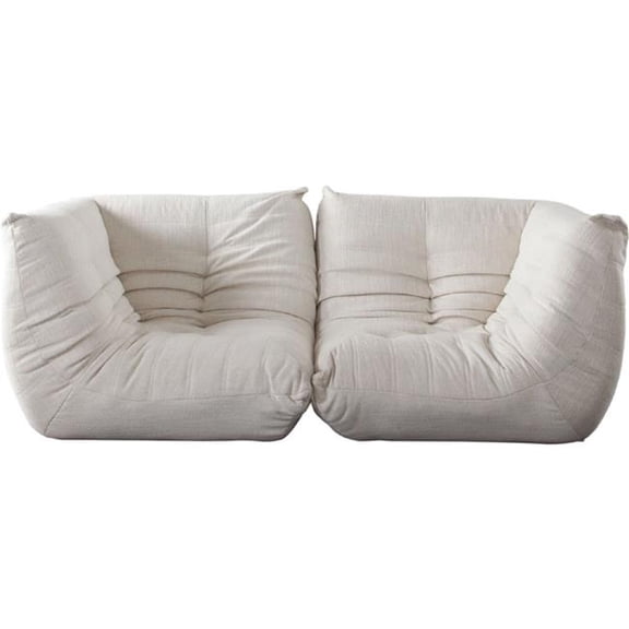 Diamond Sofa EZRA2SCCM Ezra Fabric Modular Sofa, Cream - 2 Piece