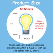 SHAPES ETC. Large Notepad - Light Bulb