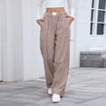 thumbnail image 2 of Bovemsi Wide Leg Pants Woman Women Striped Cotton Pajama Casual Plaid Trousers Beach Bottoms With Pockets Travel Pants, 2 of 9