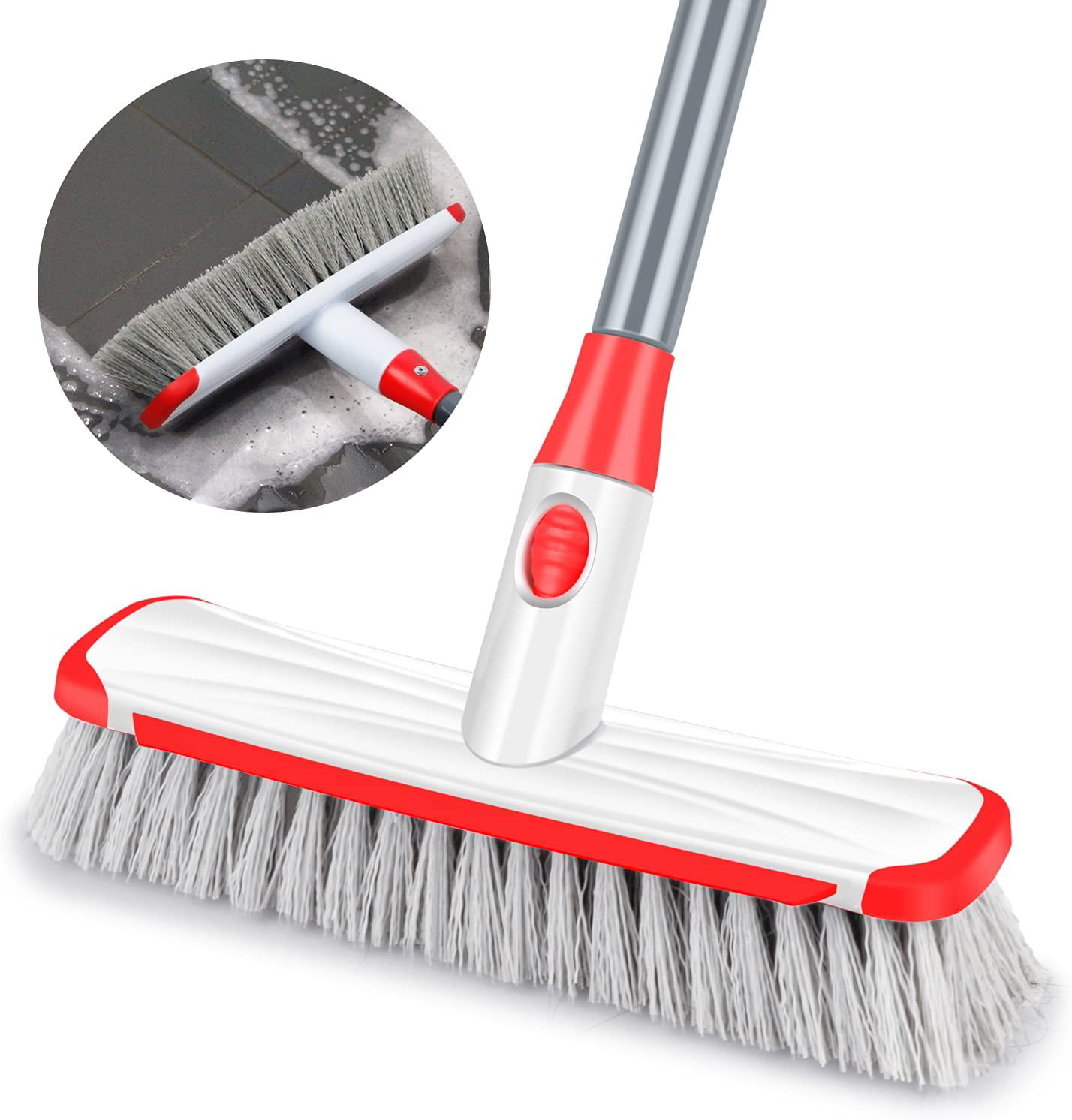 Red Soft Plastic Hand Brush Industrial Sweeping Brush Cleaning Janitorial 