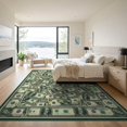 thumbnail image 3 of ODIKA 9'x12' Washable Area Rug Graphic Men Scattered Funky Currency Bathroom Designer Anime for Great Room, Indoor Concept, Large Living Low Pile, Flatwoven, 3 of 7