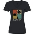 thumbnail image 3 of Inktastic Cancun Mexico Beach Vacation Women's V-Neck T-Shirt, 3 of 5