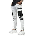 thumbnail image 3 of Seyurigaoka Men Autumn Sports Trousers Color Block Mid-rise Pants with Pockets, 3 of 9