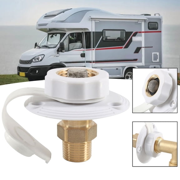 Baguer Brass Water Inlet Unidirectional Water Valve Water Inlet With Connector Adapter