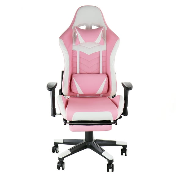 GameFitz Gaming Chair in Pink and White