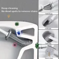 thumbnail image 6 of Hanging Silicone Toilet Brush Cleaner with Long Handle Flexible Cleaner Bathroom Brush Quick Drying Holder Bathroom Accessories, 6 of 9