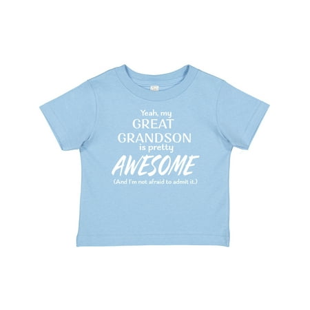 

Inktastic Yeah My Great Grandson is Pretty Awesome Gift Baby Boy or Baby Girl T-Shirt