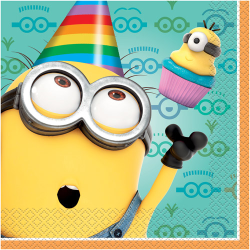 16 Pcs Despicable Me Minions Paper Lunch Napkins 16 Pcs Despicable Me Minions Paper Lunch Napkins