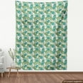 thumbnail image 3 of Ambesonne Vintage Botany Fabric by the Yard Upholstery, Exotic Palm Tree, 10 Yards, Pale Green Dark Seafoam, 3 of 4