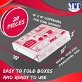 thumbnail image 3 of MT Products White-Red Thin Pizza Box - 10" x 10" x 2" Clay Coated - Pack of 20, 3 of 10