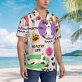 thumbnail image 3 of Kll Men'S Hawaiian Shirt Short Sleeve Button Down Beach Shirts-Dog Doing Yoga, 3 of 7