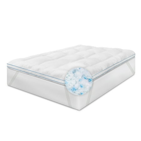 BioPEDIC Memory Plus Deluxe 3" Gel-Infused Memory Foam and Fiber Full Mattress Topper