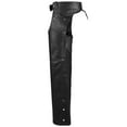 thumbnail image 4 of ARD Motorcycle Leather Unbraided Chaps Pants Biker Cowboy Riding Racing Black Genuine Leather Chap 2XL, 4 of 5