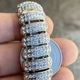 thumbnail image 6 of Mens Hip Hop Bracelet Micro Pave Iced Box Lock Silver Tone Bling Out 8.5" Inch x 16MM Thick, 6 of 9