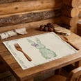 thumbnail image 1 of RKSTN Polyester fiber placemat Watercolor Easter Placemat Flower Checkered Rabbits Easter Egg Home Kitchen Table Decoration Table Mat room decor, 1 of 5