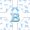 White Blue B, variant on Erosebridal Monogrammed J Twin Quilt Set for Boys Girls, Blue Princess Ribbon Twin Coverlet Set, 2pcs