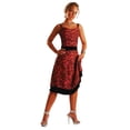 thumbnail image 1 of Velvet Slid Dress with Spiderl Pattern, Burgundy - Extra Large, 1 of 1