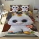 thumbnail image 1 of Beanie Boos Conjunto de sábanas temático, trío de piezas, cómodo y amigable con la piel, diseño único, regalo de decoración para el hogar para familiares, amigos y fans, 90 cm * 190 cm, 1 of 6
