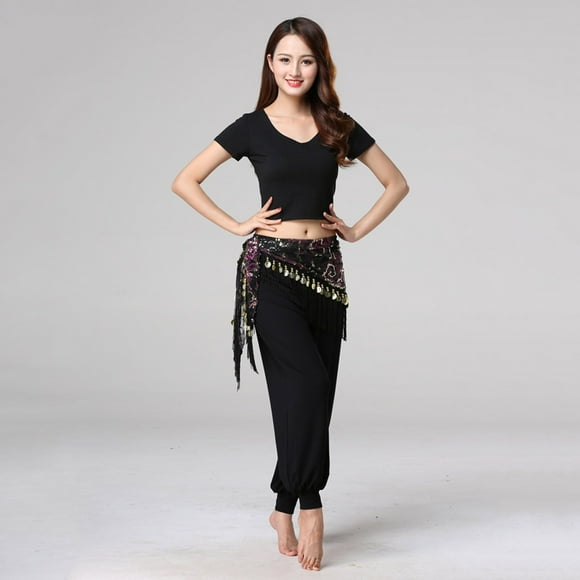 jovati Sequin Tassel Skirt Women Sequin Belly Costume Tassel Wrap Skirt Club Mini Skirt