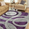 thumbnail image 4 of Orelsi Collection Polypropylene Gray And Purple 2'1" X 3'3" Area Rugs OR6323, 4 of 5