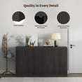 thumbnail image 3 of SICOTAS Modern Black Sideboard Buffet Cabinet with Storage Set of 3, Adjustable Shelf, 2 Doors - Credenza for Living Room, 3 of 9