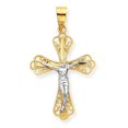 thumbnail image 1 of Pendentif Crucifix en Or Jaune Plaqué Rhodium & Rhodium, 1 of 2