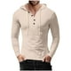thumbnail image 1 of pstuiky manga larga para hombre, Blusa informal con capucha y manga larga con botones y cordón ajustable para hombre camisetas de hombre xxl, 1 of 7