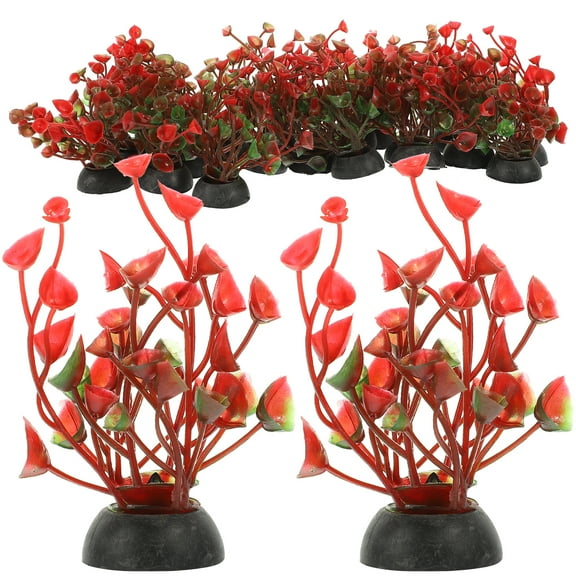 Aquarium Landscaping Succulent Planters Plastic Plants for Betta Fish 20 Pcs Decorations Artificial