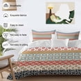 thumbnail image 3 of 3 Piece Boho Duvet Cover Set Queen Size,Microfiber Comforter/Quilt Cover with Corner Ties and 2 Pillowcases,Colorful Striped Ethnic Modern Geometric Abstract Art Soft Bedding with Zipper Closure, 3 of 8