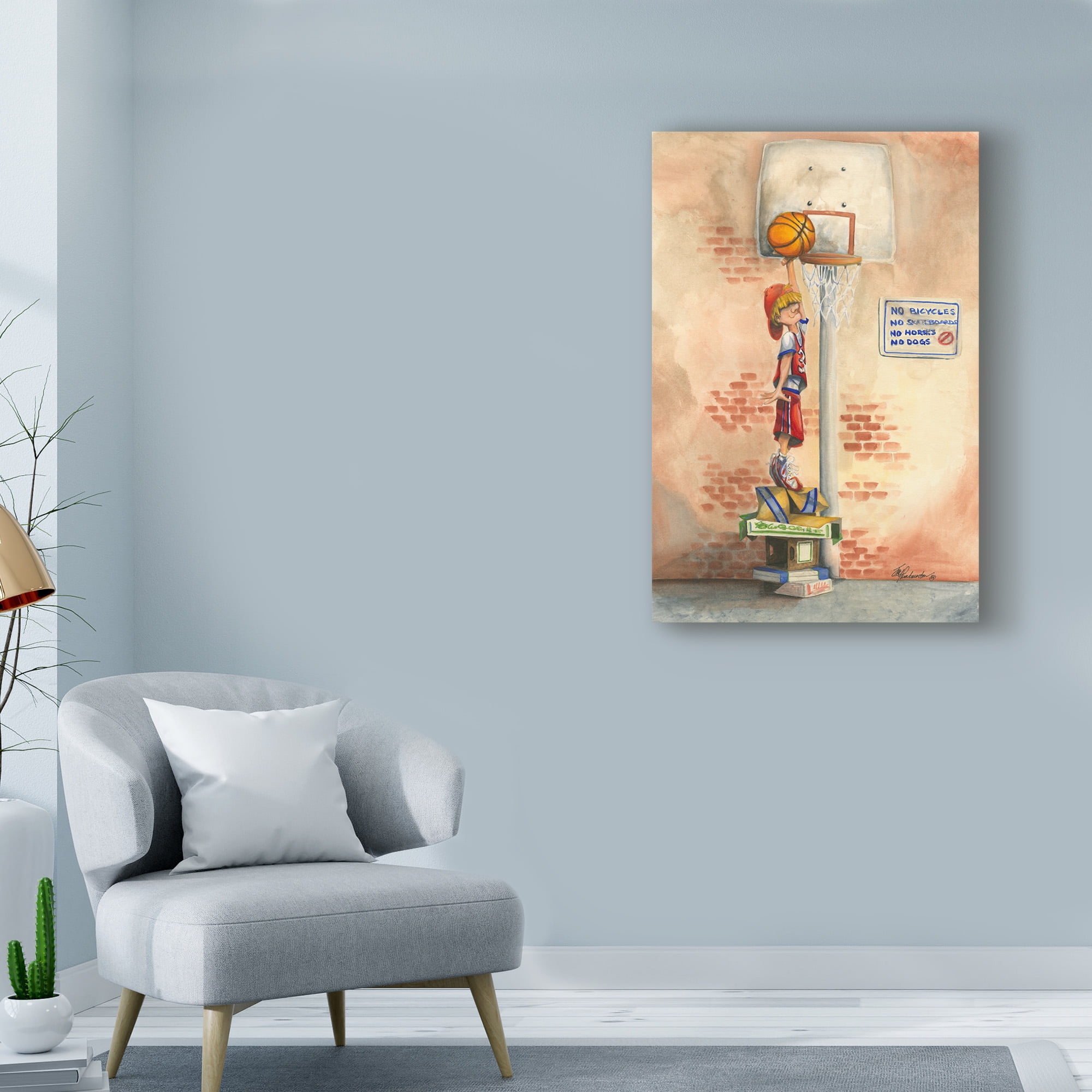 Trademark Fine Art 'Slam Dunk' Canvas Art by Jay Throckmorton