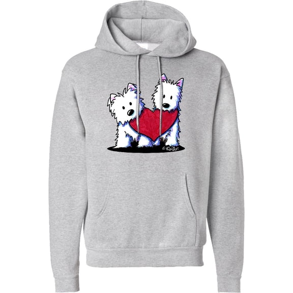 Inktastic Valentine Westie Duo Adult Hoodie Sweatshirt